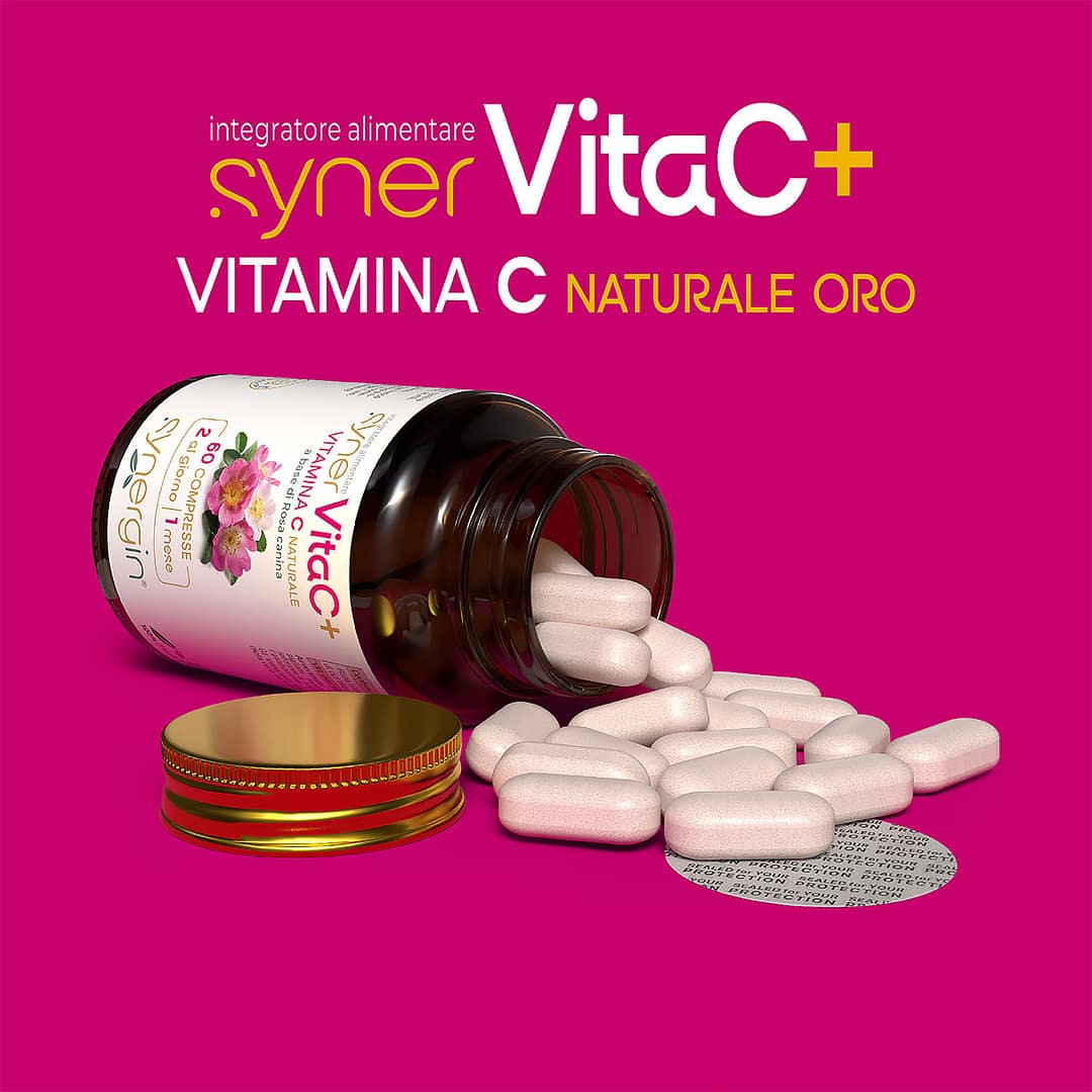 synerVitaC Plus Oro - Vitamina C orosolubile da rosa canina, per un assorbimento rapido e pratico.